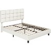 Yaheetech Upholstered Platform Bed Frame with Tufted Height Adjustable Headboard - 2 of 4