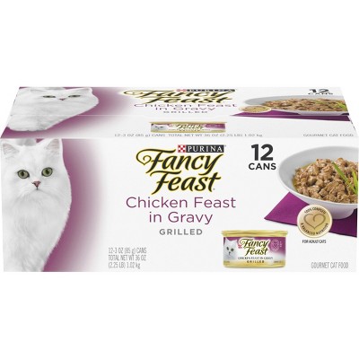 Purina Fancy Feast Grilled Chicken Feast in Gravy Gourmet Wet Cat Food - 3oz/12ct Pack