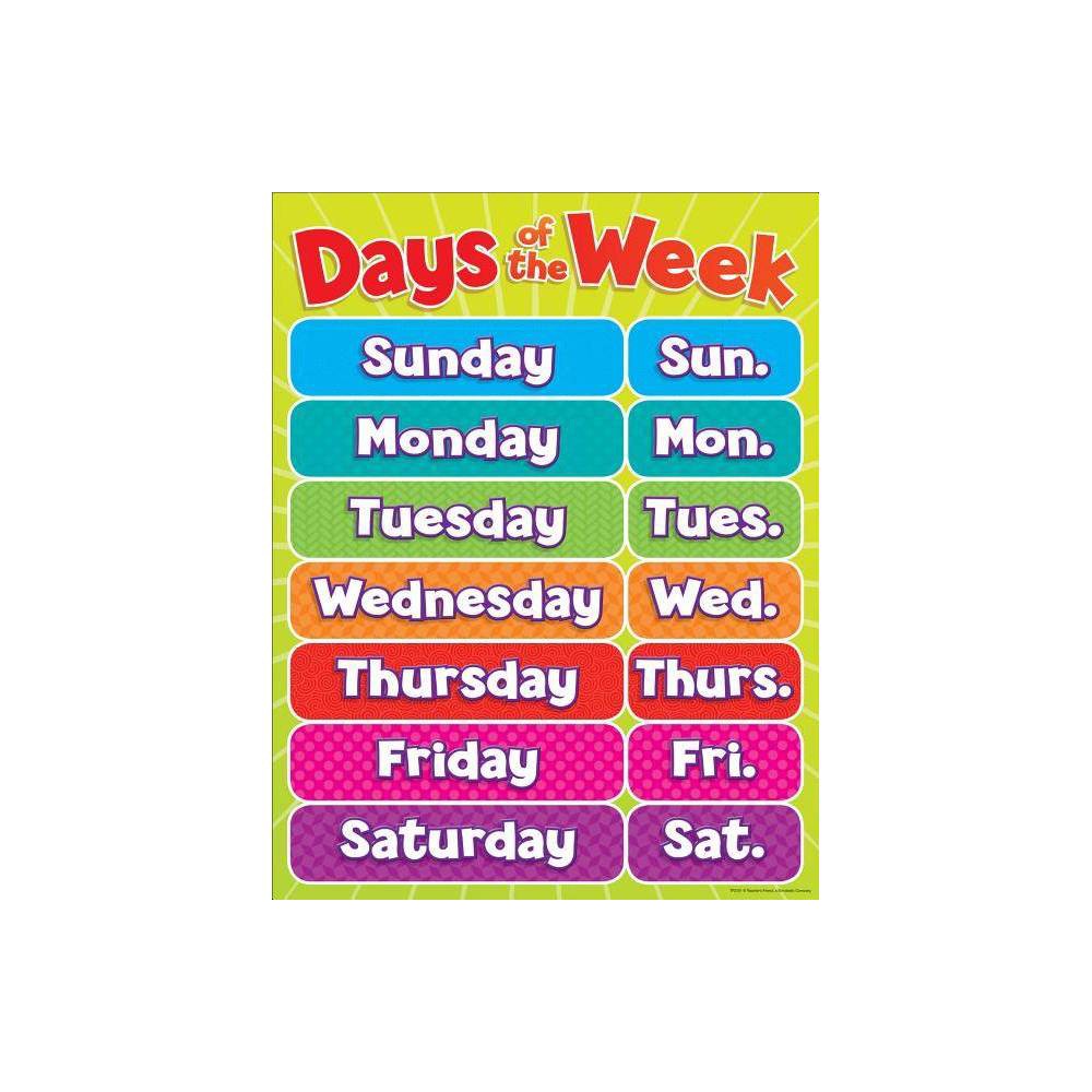 ISBN 9780545196376 product image for Days of the Week Chart - by Teacher's Friend (Poster) | upcitemdb.com