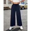 Coolmee Womens Wide Leg Sweatpants High Waisted Baggy Lounge Pants Drawstring Athletic Joggers with Pockets - 3 of 4