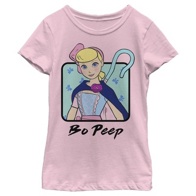 Girl's Toy Story Bo Peep Frame T-Shirt - Light Pink - Medium