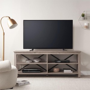 62 in. Gray Oak TV Stand - Henn&Hart - 1 of 4