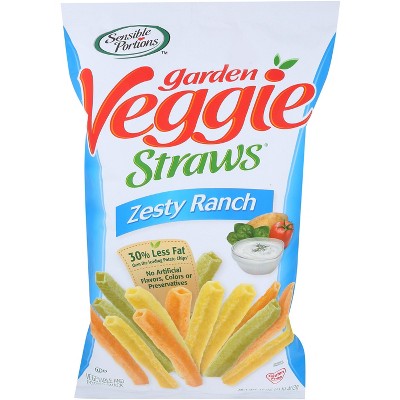 Sensible Portions Zesty Ranch Garden Veggie Straws - Case of 6 - 16 oz