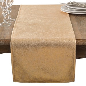 Gold Shimmer Solid Table Runner - Saro Lifestyle