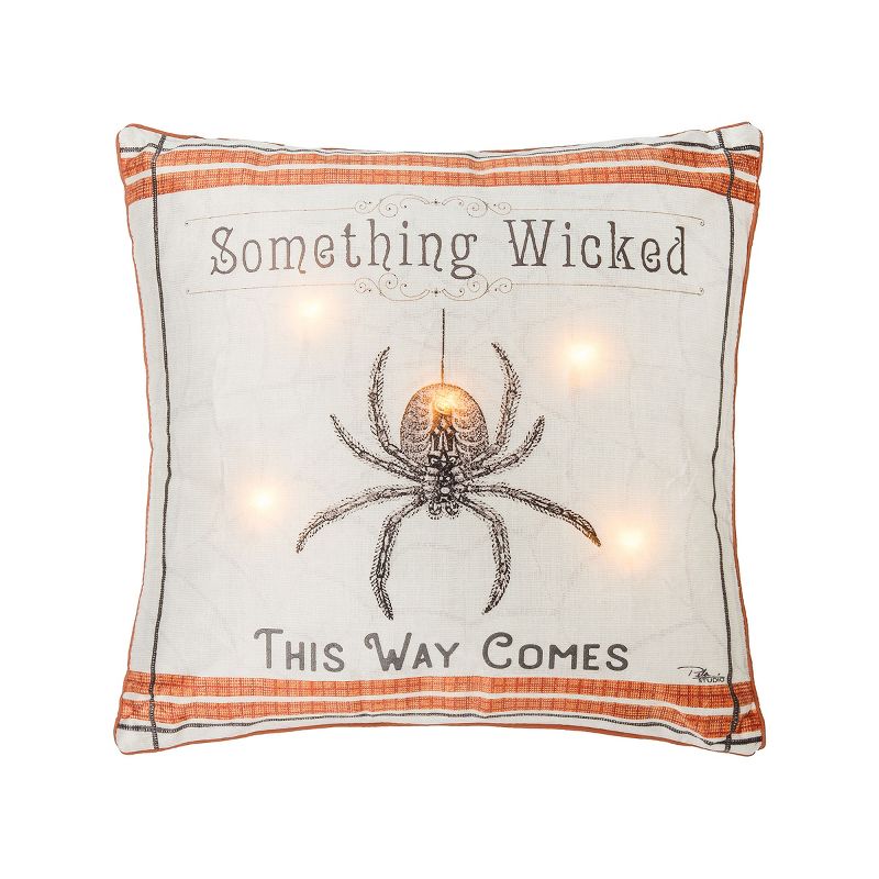 C&F Home 18" x 18" Wicked Spider Light-Up LED Halloween Throw Pillow, 4 of 6