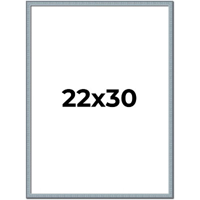 PosterPalooza | Textured Blue Picture Frame - UV Acrylic, Foam Board Backing, Hanging Hardware