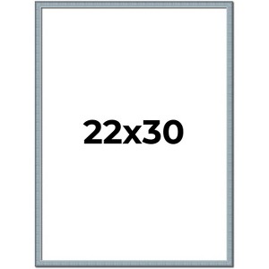 PosterPalooza | Textured Blue Picture Frame - UV Acrylic, Foam Board Backing, Hanging Hardware - 1 of 4