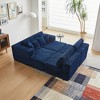 GDFStudio Zanna 143.31'' 4-Seater Modern Reversible Flannel Upholstered U-Shaped Sectional Sofa with Pillows - 4 of 4