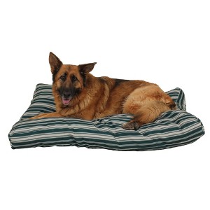 Carolina Pet Company Striped Faux Gusset Jamison Dog Bed - Green - 1 of 3