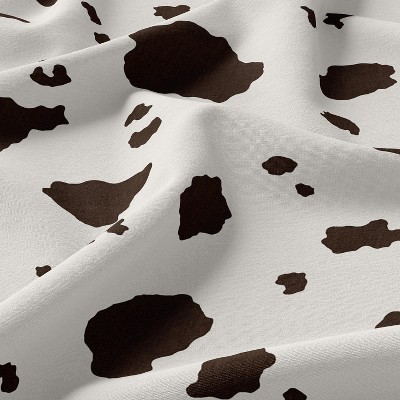 Cow Print Brown and Cream Polyester Pillow Shams, Standard/Queen