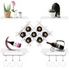 Tangkula Set of 5 Wall Mount Wine Rack Set Storage Shelves and Glass Holder White - 3 of 4