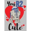 Women's Star Wars Valentine's Day You R2 Cute T-Shirt - 2 of 4