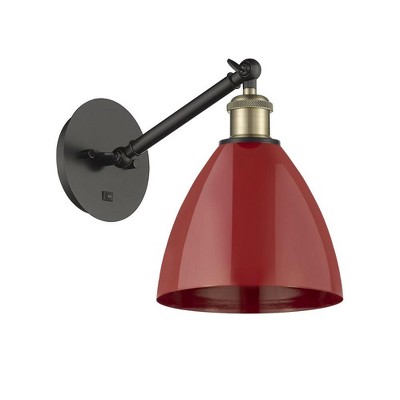 Plymouth Dome - 1 Light Wall Sconce In Industrial Style-13.25 Inches Tall and 7.5 Inches Wide