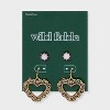 Filigree Heart Drop Earring Set 2pc - Wild Fable™ Gold - 2 of 3