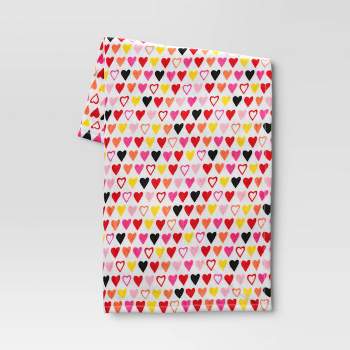 Heart Printed Plush Valentine's Day Throw Blanket White - Room Essentials™