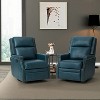 Favonius Genuine Leather Swivel Rocker Recliner with Nailhead Trim for Bedroom and Living Room, Set of 2 | ARTFUL LIVING DESIGN - 2 of 4