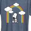 Women's - Peanuts - Snoopy Looking Up Rainbow Short Sleeve Graphic T-Shirt - 2 of 4