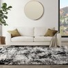 Gertmenian Thayer Garda Modern Abstract Bedroom Livingroom Easy Care Plush Microfiber Shag Indoor Area Rug - 2 of 4