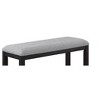 TiramisuBest Waterfall Entryway Bench - Beige Wood & Fabric, 52"W, 17.5x52x18 Inches - 4 of 4