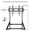 Artloge Heavy Duty Freestand TV Stand Industrial TV Mount Stand Corner TV Floor Stand Adjustable for 65-100" TVs Max Load 220 lbs with Storage Shelves - 4 of 4