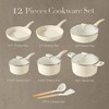 CAROTE 12pcs Pots and Pans Set Nonstick, Cookware Set  Induction Kitchen Cooking Set w/Frying Pans & Saucepans - 3 of 4