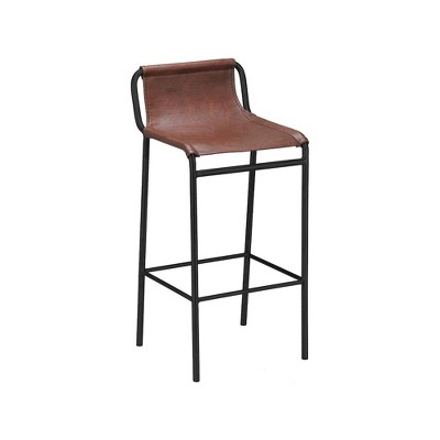 Meridian Furniture,Dax Brown Vegan Leather Counter Stool