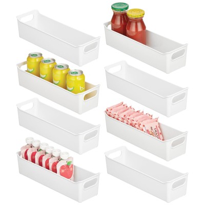 mDesign Plastic Kitchen Storage Container Bin with Handles, 8 Pack : Target