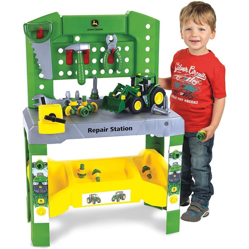 Theo Klein John Deere Premium Realistic Creative Imaginative Play Kids Toy Repair Station with Extra Tools and Accessories for Ages 3 and Up, 5 of 6