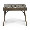 21.5'' Folding Acacia Wood Side Table with Slatted Top,Outdoor Patio End Table for Porch,Balcony or Garden-Cuddlewood - 3 of 4