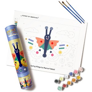 Journey of Something: Paint By Numbers - Spring Wings Art Craft Kit, 8.3 x 11.7" - 1 of 4