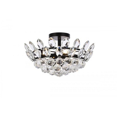 Elegant Lighting Emilia 16 inch flush mount in black
