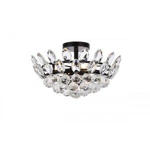 Elegant Lighting Emilia 16 inch flush mount in black - 1 of 4
