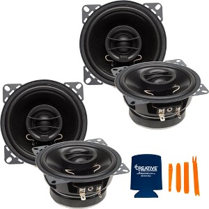 PowerBass Two Pairs of S-4002 4" OEM Replacement Coaxial Speakers - 1 of 4