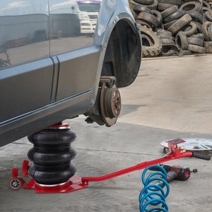 Air Jack, 3 Ton/6600 lbs Triple Bag Air Jack, Portable Pneumatic Jack with Long Hand, Lift up to 15.7", 3-6 s Fast Lifting Pneumatic Jack, Repair - 1 of 4