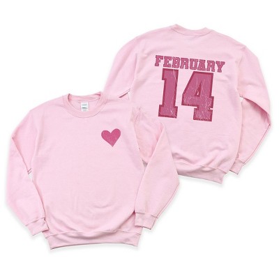 Simply Sage Market Women's Graphic Sweatshirt February Fourteenth Front And Back Design