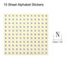 Unique Bargains Scrapbooking Crafts Round Self-Adhesive Alphabet Letter Stickers 15 Pcs - 2 of 4