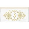 Linum Home Textiles 100% Turkish Cotton MONICA Gold Thread 2PC Embellished Bath Towel Set - 3 of 3