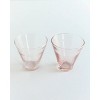 Slickblue Set of 2 Handmade Hammered Glass Cups – 13.5oz, Colored Glass, Blush/Clear/Smoke - 3 of 4