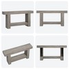 47/63 Inch Console Table, Farmhouse Style Console Table for Living Room, 2-tier Large Sofa Table with Storage, Wooden Console Table - 3 of 4