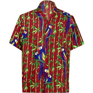 LA LEELA Mens Hawaiian Shirts Short Sleeve Button Down Shirt Men's Party Shirts Casual Vacation Summer Tropical Island Shirts Funny - 1 of 4