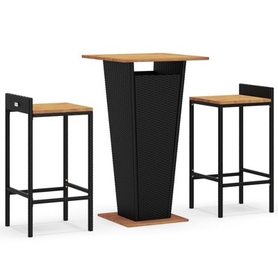 vidaXL Garden Bar Set in Black