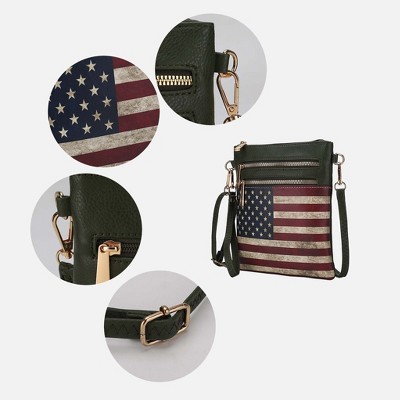 MKF Collection Patriotic Flag Crossbody Bag Vintage – Fourth of July Americana Handbag, Genesis | MKF Collection by Mia K - Rose Pink — фото 4