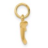 Black Bow Jewelry 14k Yellow Gold 3D Wishbone Charm or Pendant, 16mm (5/8 inch) - 2 of 4