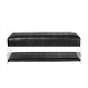 Inspired Home Galileo PU Leather Acrylic Shelf Bench - 3 of 4