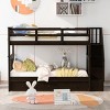 Streamdale Stairway Twin-Over-Twin Bunk Bed with Three Drawers for Bedroom, Dorm - Espresso - 2 of 4