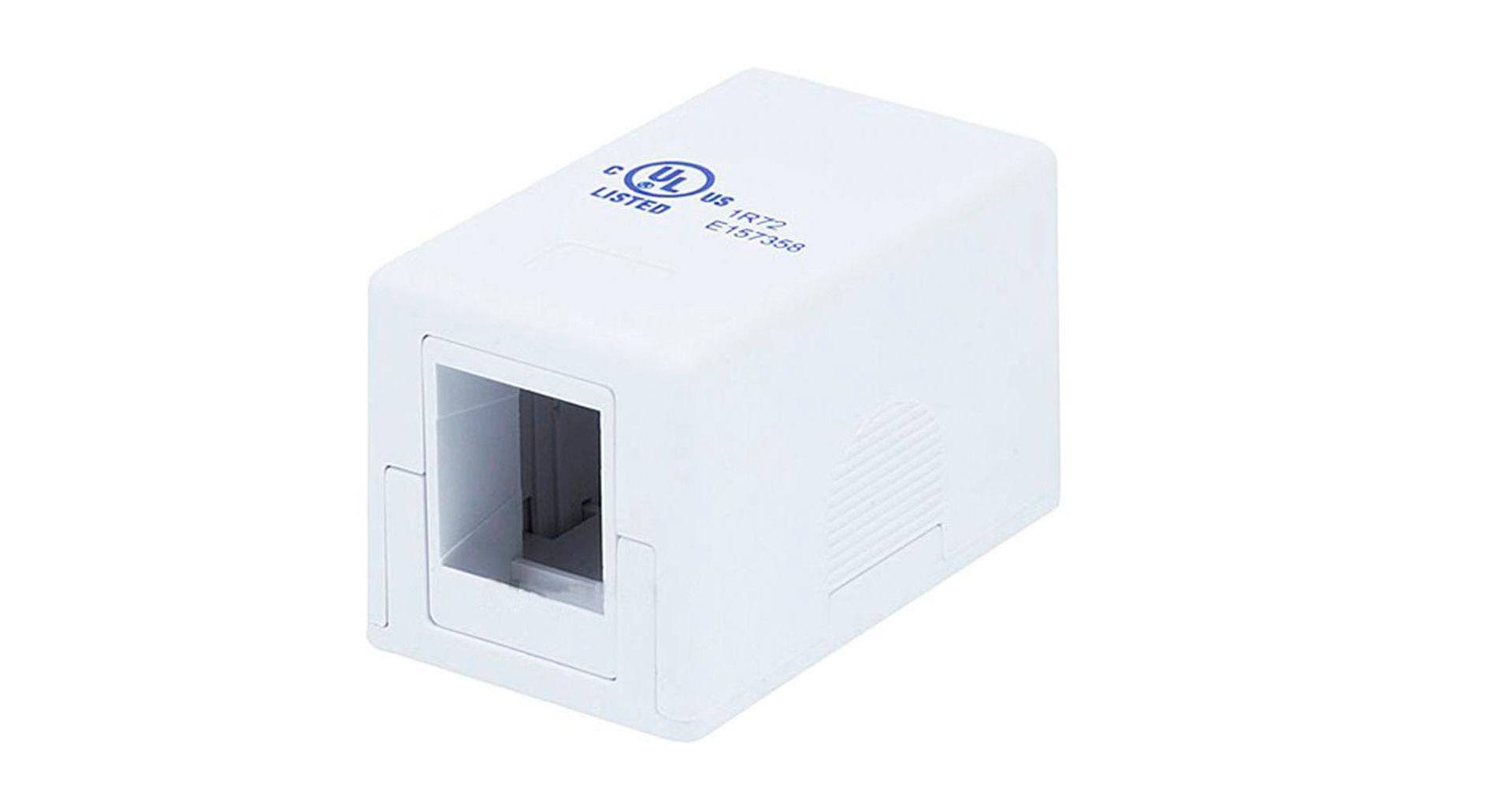 Monoprice 1-port Keystone Surface Mount Box - White
