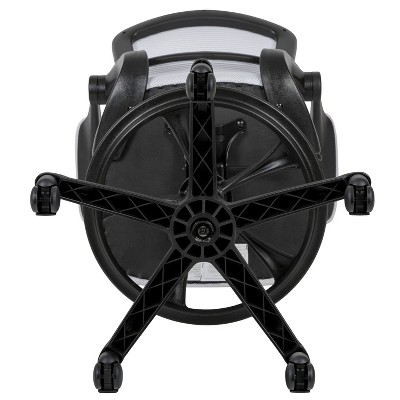 White Mesh Ergonomic Drafting Chair with Adjustable Foot Ring