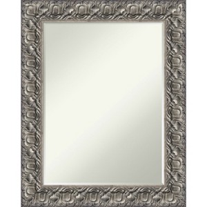 Amanti Art Silver Luxor Petite Bevel Wood Bathroom Wall Mirror 29.5 x 23.5 in. - 1 of 4