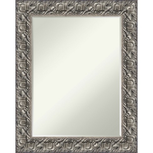 Amanti Art Silver Luxor Petite Bevel Wood Bathroom Wall Mirror 29.5 x 23.5 in. - image 1 of 4