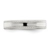 Black Bow Jewelry 4mm Sterling Silver Polished Flat Rope Edge Standard Fit Band - 3 of 4